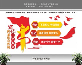 三个务必党建文化墙