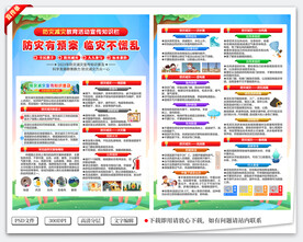 防灾减灾宣传单