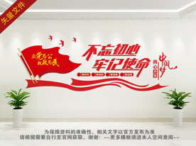 不忘初心牢记使命背景墙