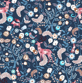 森林 鹿 数码印花