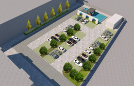 停车场设计案例鸟瞰图