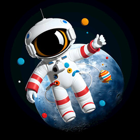卡通宇航员
