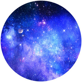 圆形星空宇宙背景天花软膜