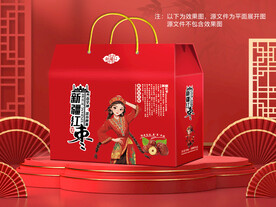 红枣包装平面图图片