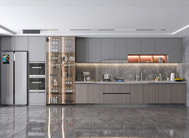 厨房背景墙空场景