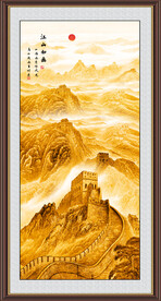 金色国画长城
