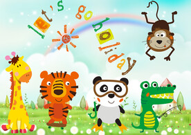 卡通儿童房背景墙