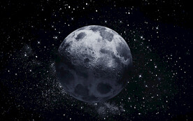 黑色月球星空背景