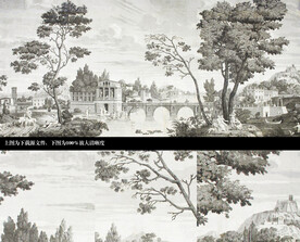 欧式复古怀旧中世纪田园风情壁画