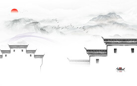 最新 中式简约山水 TIF分层