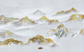 别墅 现代中式山水 TIF分层