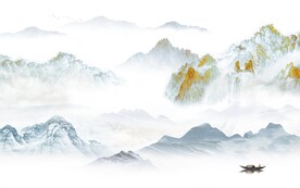 简约 现代中式山水 TIF分层