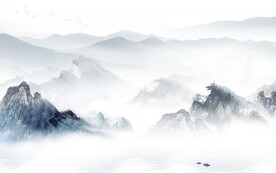 大气 现代中式山水 TIF分层