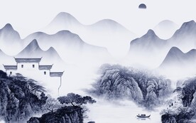 别墅 最新中式山水 TIf分层