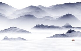 现代 中式高端山水 Tif分层