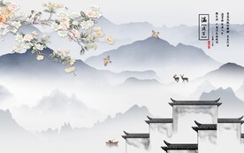 高档 意境新山水画 Tif分层