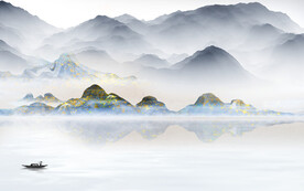 人气 意境新山水画 Tif分层