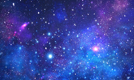 蓝色宇宙星空背景墙