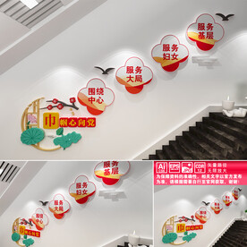 党妇女之家楼道文化墙