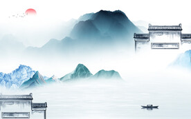 意境 中式人气山水 Tif分层