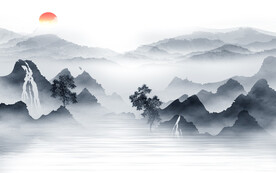 新品 高雅清晰山水 tiF分层