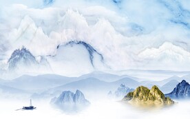 高雅 意境中式山水 Tif分层