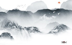 高清 意境中式山水 Tif分层