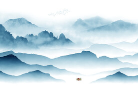 大气 意境中式山水 Tif分层