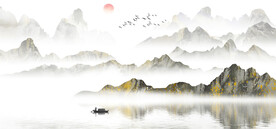 水墨山水背景