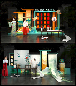 中国风DP点国潮美陈