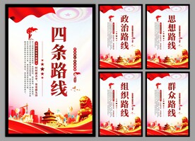 四条路线党建海报