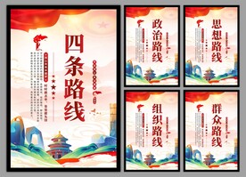 四条路线党建海报