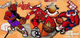 无兄弟不篮球篮球馆背景墙