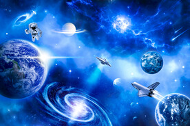 外太空星球宇宙黑洞银河星空背景