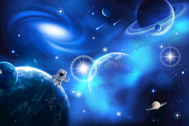 太空黑洞星球银河宇宙星空背景墙