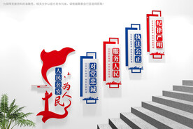 公安楼梯文化墙