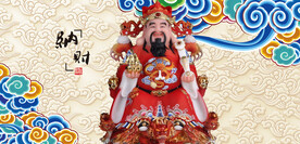 财神雕塑财神爷