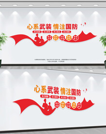 国防强军文化墙