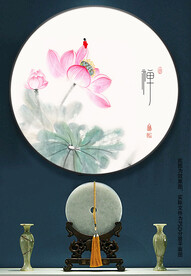 国画荷花装饰画