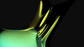 绿色酸性玻璃质感流体渐变背景