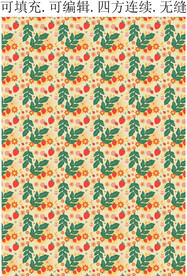植物花卉图案 水果图案  草莓