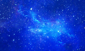 蓝色星空星云背景图