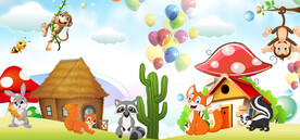 卡通儿童房背景