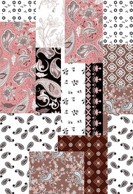 定位花 数码印花 拼接花