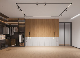 现代轻奢卧室背景墙空场景