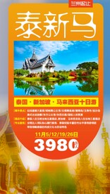 新马泰旅游宣传海报展板