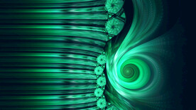 绿色渐变3d抽象科技线条背景