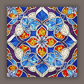 蒂凡尼教堂彩绘彩晶玻璃贴膜图案