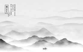 客厅 灰色中式山水 TiF分层