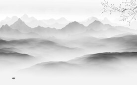 电视 最新灰色山水 TiF分层